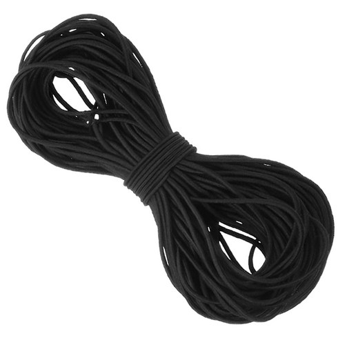 이음모음 둥근 칼라 고무줄 직경 2/3/4/mm 길이 400cm, 1개, 블랙4mm