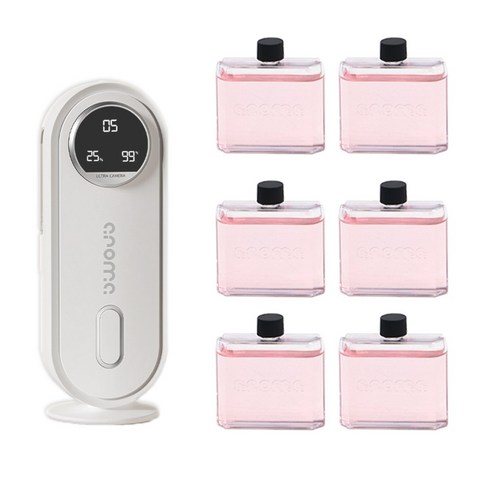HK sell 시에트 스마트 전자 디퓨저 USB 충전식 7단계 자동분사 미스트, 디스펜서+치자블룸 6개, 45ml, 1개
