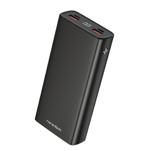 로랜텍 고속 충전 대용량 보조배터리 20000mAh PD 22.5W LCD 잔량표시 4포트, BPR-02