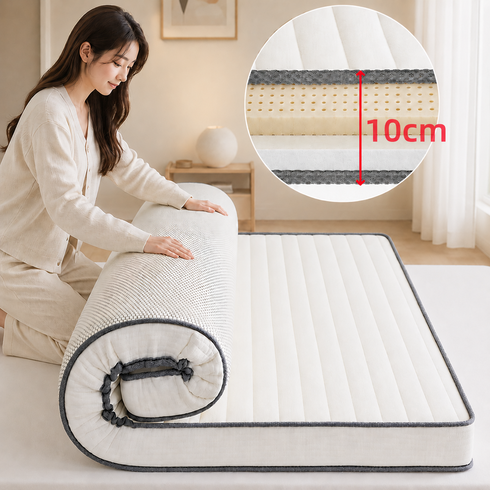 MIGA 25D 천연 라텍스 메모리폼 매트리스 침대 토퍼 매트리스