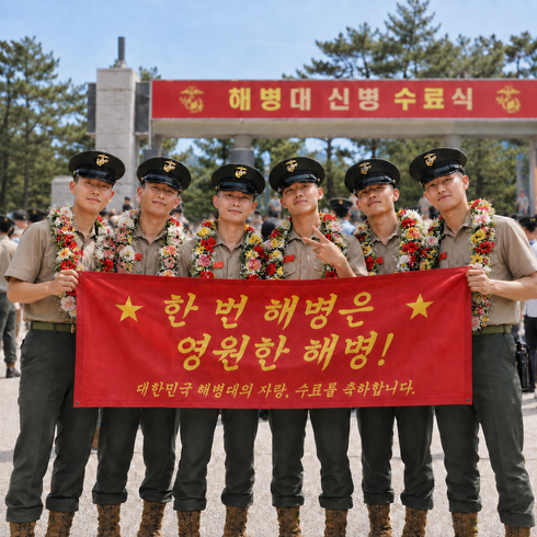솔메이드 군대 훈련소 수료 축하 현수막 ver 수료축하, 04-빨간명찰