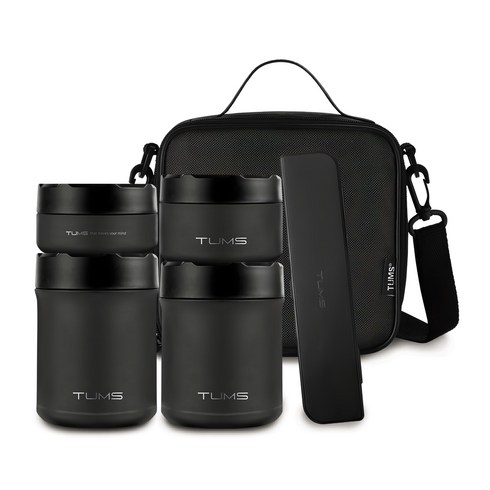 텀스 스톤 보온도시락 4종 1500ml, 블랙, 1개