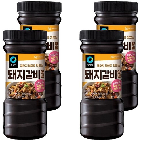 청정원 전통 돼지갈비양념, 840g, 4개