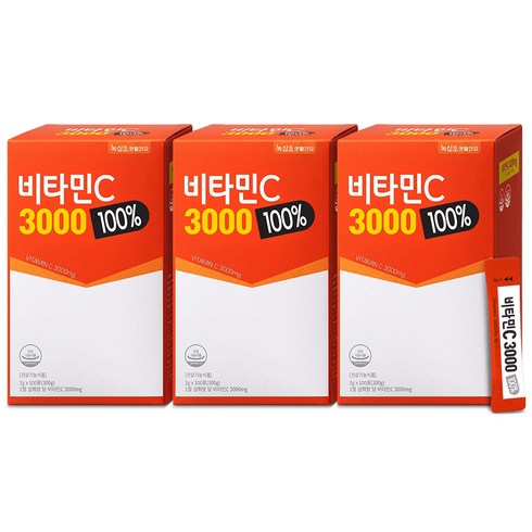 [녹십초] 비타민C 3000 100% (100포), 3개, 300g