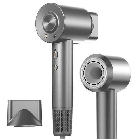 Rotima 헤어 드라이기 초고속 BLDC 모터 110 000rpm 1500W 음이온 휴대용 미니 드라이어, 그레이, YEY-GS87