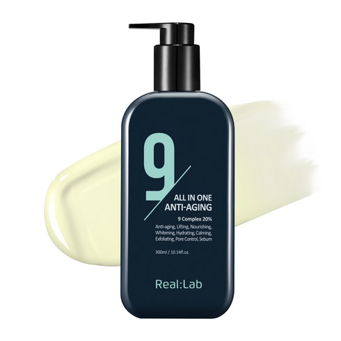 리얼랩 나인 남성 올인원 스킨 로션 기초 화장품, 300ml, 1개