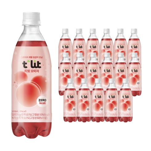 [공식/임박특가] 티릿 오미자 제로 탄산음료, 24개, 500ml