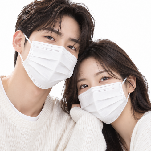 쓰리케이 국산 일회용마스크 대형, 화이트, 1개, 50개입