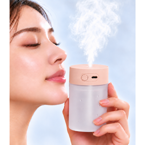 AIRYES 미니 가습기 260ml USB 무드등 테이블 미스트 무소음 탁상용 차량용 가정용 사무실, 핑크, A