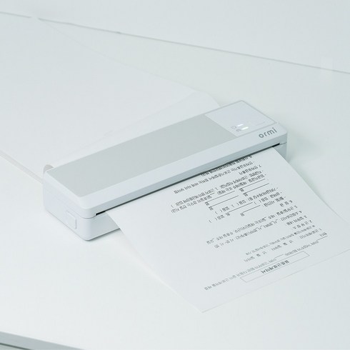 오르미 A4 휴대용프린터 ILPX-83 포토프린터 300DPI, ILPX-83(그레이), 1개, Gray
