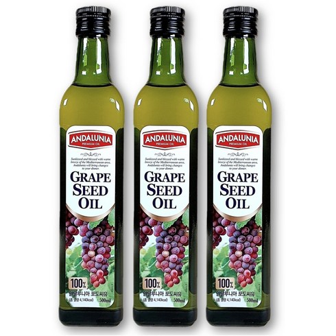 안달루니아 포도씨유, 500ml, 3개