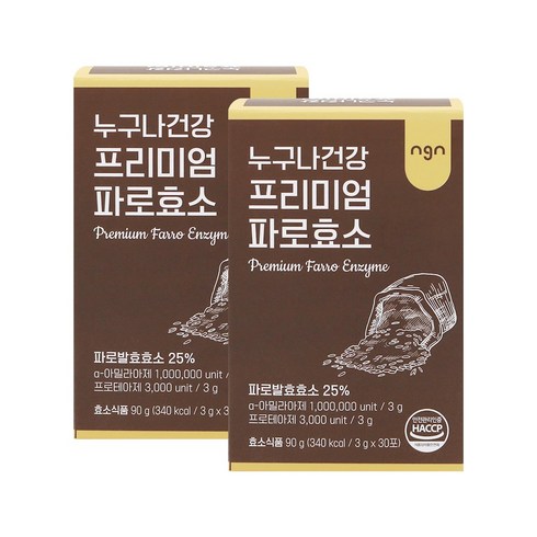 누구나건강 식약처인증 이탈리아 프리미엄 파로효소, 2개, 90g