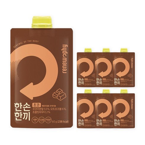 한손한끼 단백질 쉐이크 파우치 프로틴 식사대용, 7개, 60g