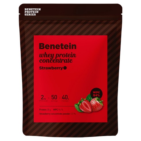베네틴 포대유청 단백질 보충제 WPC 딸기맛, 1개, 2kg