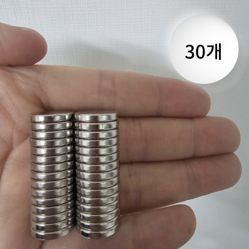 쇼픽스 강력 네오디움 원형 자석 15mm x 3mm, 30개