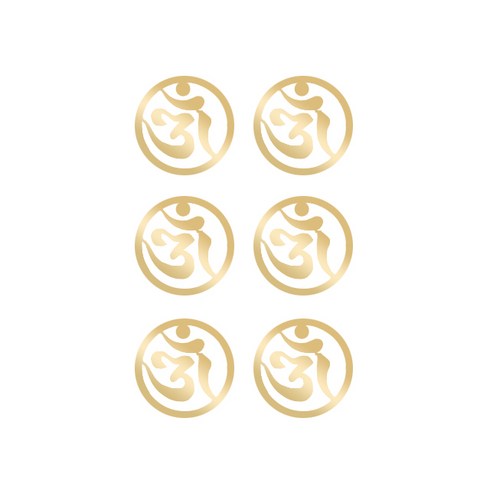 24K GOLD 옴자 메탈스티커 [15mm], 단품, 단품