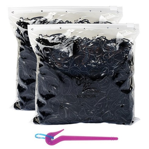 이쁨달다 트윈봉봉 대용량 칼라밴드 고무줄 100g x 2p + 이지컷 세트