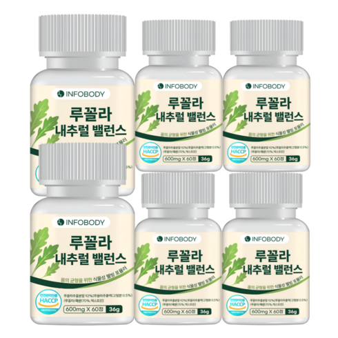 [정품] 루꼴라 내추럴 밸런스 식이섬유 폴리페놀 안토시아닌 설포라판 독자배합 식약처 HACCP 인증, 6개, 60정