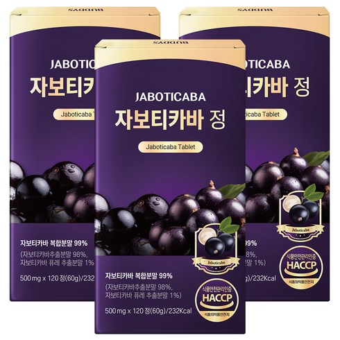 [정품] 자보티카바 정 Jaboticaba, 3개, 120정