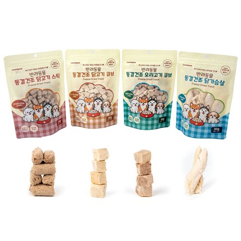 루미포 반려동물 동결건조 간식, 80g, 1개, 닭가슴살
