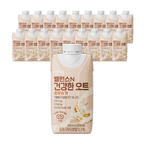 케어웰 밸런스N 건강한 오트 로우슈거, 18개, 200ml