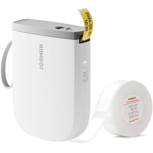 님봇 Niimbot D11H 네임스티커 라벨프린터 (기본라벨지+보호케이스포함), D11H화이트+화이트12*40라벨지1개, 1개