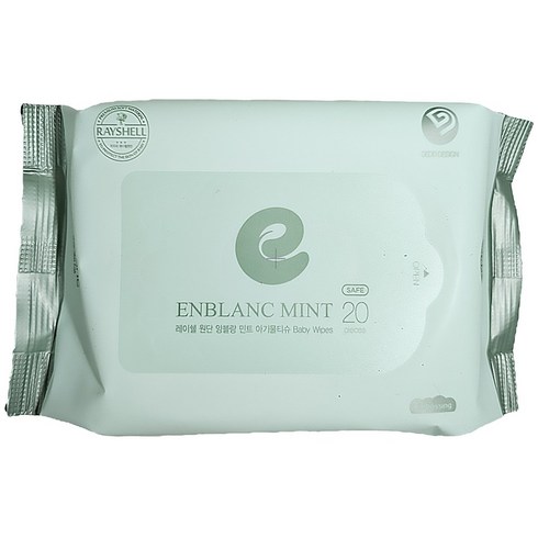 앙블랑 세이프 민트 유아물티슈 휴대형, 58g, 20매, 16개