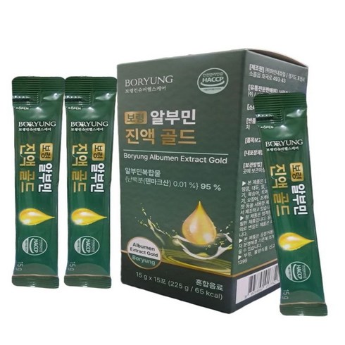 파워라이프 보령컨슈머헬스케어 알부민 진액 골드 선물세트, 15개, 15ml