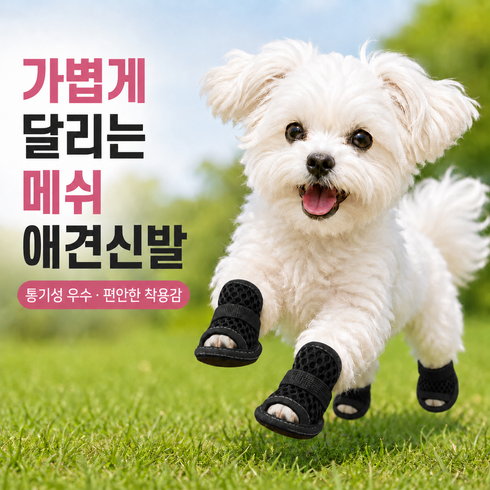[재고 정리 세일]반려동물 여름 메쉬 샌들 강아지 통기성 산책화 미끄럼방지 소형견 신발, 1개, 블랙