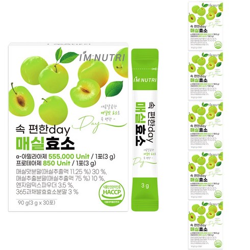 아임뉴트리 속 편한 day 매실효소 소화효소 30p, 90g, 6개