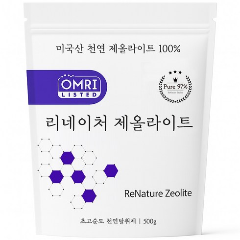 미국산 FDA승인 새집증후군 제거제 천연 제올라이트 탈취제 제습제 냄새 제거, 1개, 500g