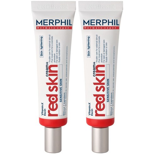 메르필 붉은기 안색 홍조 집중개선 레드스킨 크림, 30ml, 2개
