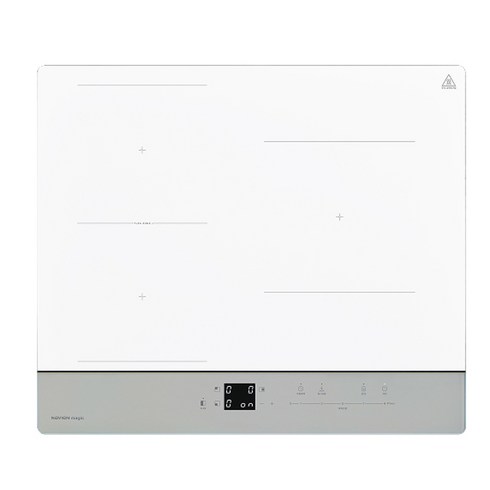 경동 나비엔매직 3구 화이트 투톤 인덕션 플렉스존 쿡탑 레인지 3400W 파워부스트, 일반형, 3643_매립형
