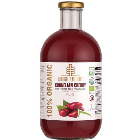 조지아스내추럴 유기농 산수유 코넬리안체리 1 000ml, 1개, 1L