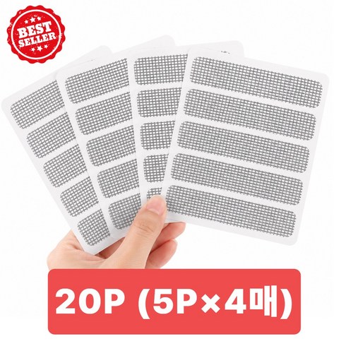 크루니 창틀 물구멍 방충망 스티커 5P 벌레차단 배수구멍 모기 유입방지 메쉬 패치, 4개