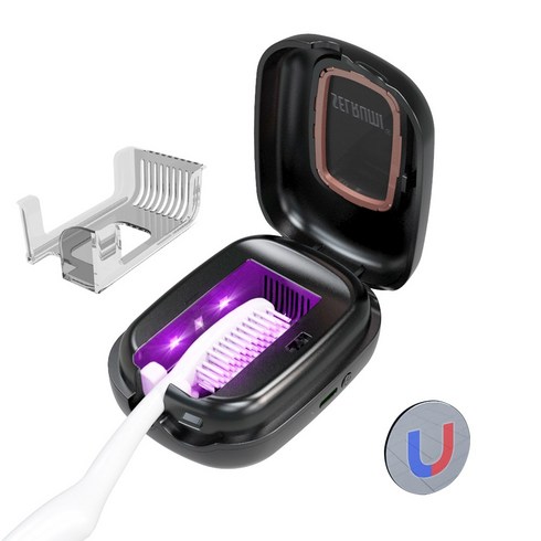 케어밀리 살균 앤 건조 휴대용 칫솔 살균기, SEL-TSD290UV, 매트 블랙