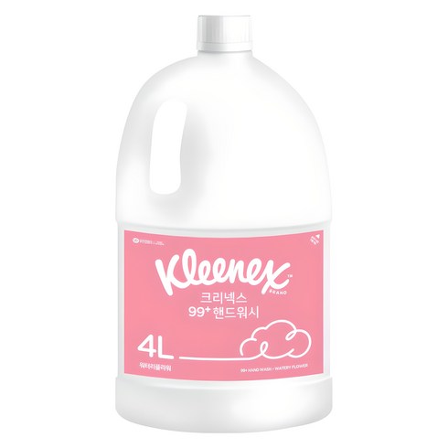 크리넥스 99+ 거품형 핸드워시 워터리플라워 리필, 4L, 1개