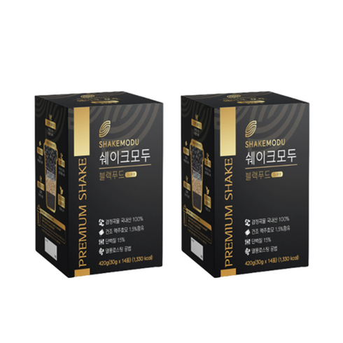 쉐이크모두 국산 블랙푸드 420g(30g x 14포) 서리태 식사대용 선식, 30g, 28개