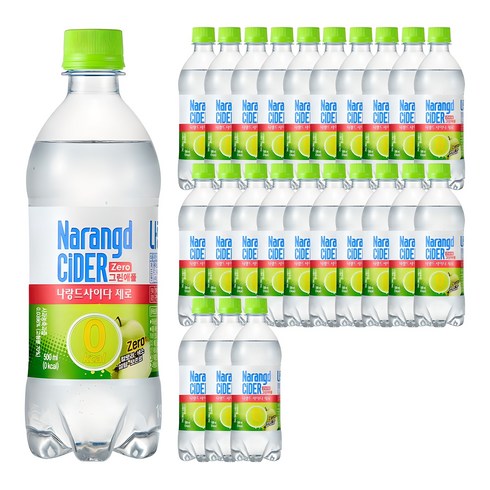 나랑드사이다 제로 그린애플, 500ml, 24개