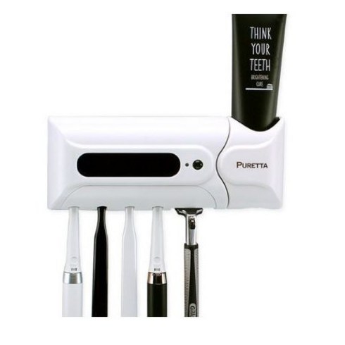퓨레타 2 UV-C LED 태양광 무선 충전 칫솔살균기, 화이트, LZ-12