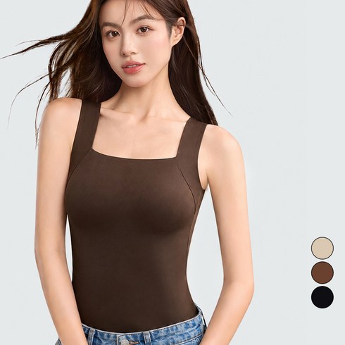 Veimia 베이미아 여성 캡내장 나시 노와이어 브라탑 슬림핏 롱기장 이너웨어