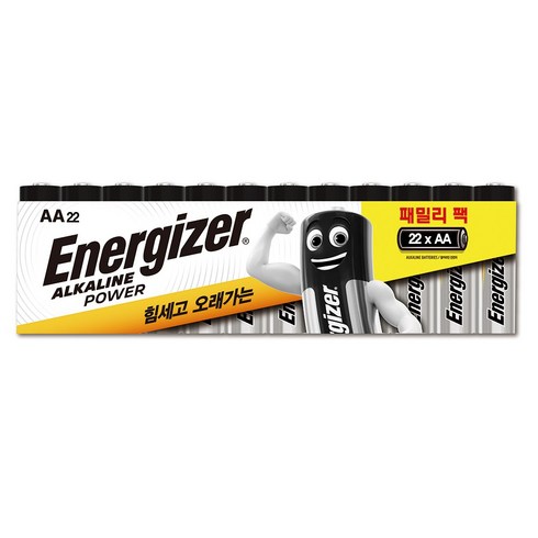 에너자이저 알카라인 건전지 패밀리팩 AA, 22개입, 1개
