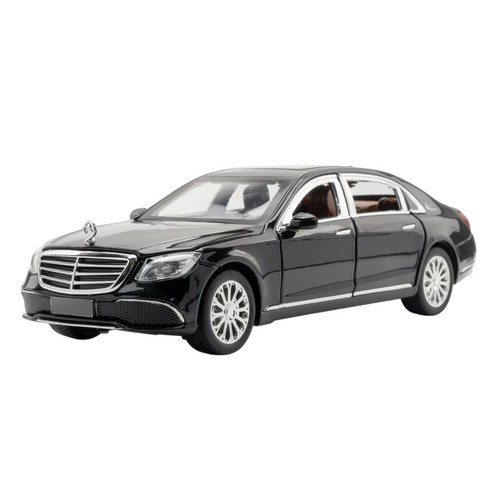 마이카 다이캐스트 합금 1:24 벤츠 E300 준대형 세단 자동차 모형 피규어 장식 선물, 1개, 색상_블랙