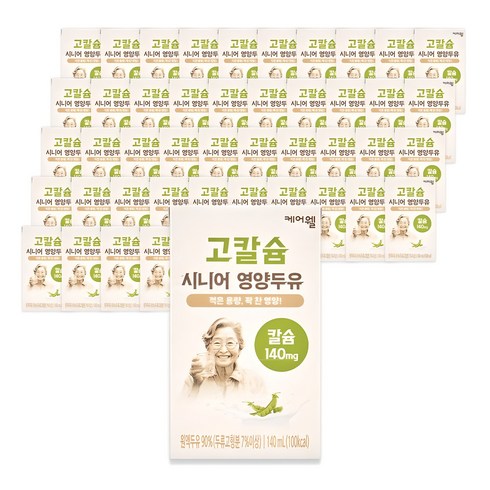 케어웰 고칼슘 시니어 영양 두유, 140ml, 48개