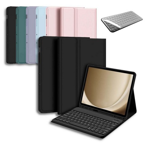 삼성 갤럭시탭A9+ 11인치 호환 블루투스 키보드 케이스 북커버 플러스 S펜수납 SM-X210N X215N X216N 케이스나라, 소다, 1개