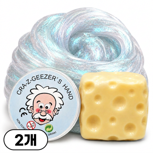 루모아 무중력 박사퍼티 슬라임+크런치 치즈슬랑이 말랑이 2종SET, 1개, 160g, 오로라펄+크런치치즈