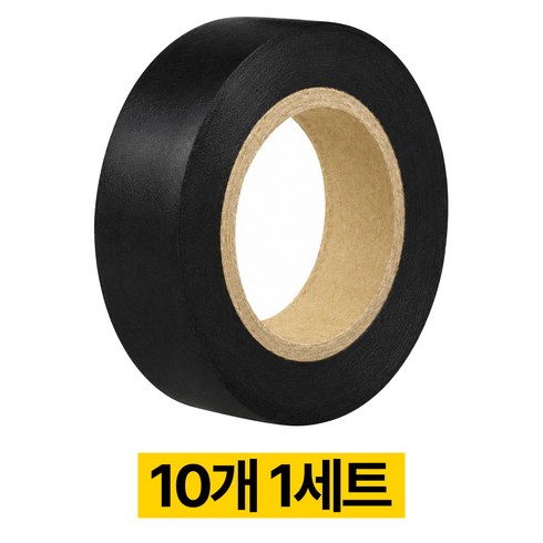 디심플 9M 검정 방수 전기 절연 테이프, 10개, 18mm X 9M