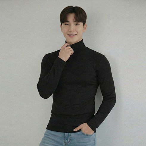 남성 모달 목폴라 내복 발열 상의 히트앤웜 부드러운 감촉 겨울 보온 터틀넥