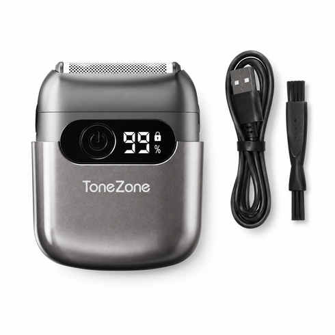 휴대용 전기면도기 왕복식 IPX7방수 360도밀착 피부자극적음, 그레이, BG-7181