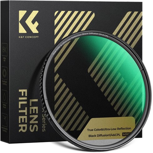 2026 신제품 K&F NANO-X 2in1 트루컬러 초저반사 블랙미스트1/4&CPL필터, 1개, 77mm